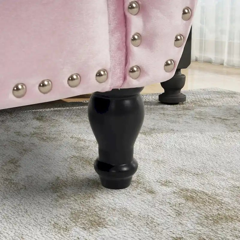 Banc Pouf de Rangement en Velours avec Clous Décoratifs et Rangement Dissimulé — 130 cm | 4 Couleurs