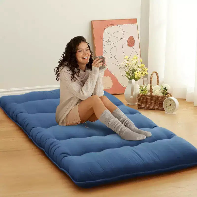 Japanese Futon Mattress, Foldable Floor Sleeping Pad, Tatami Mat for Home, Camping Mattress