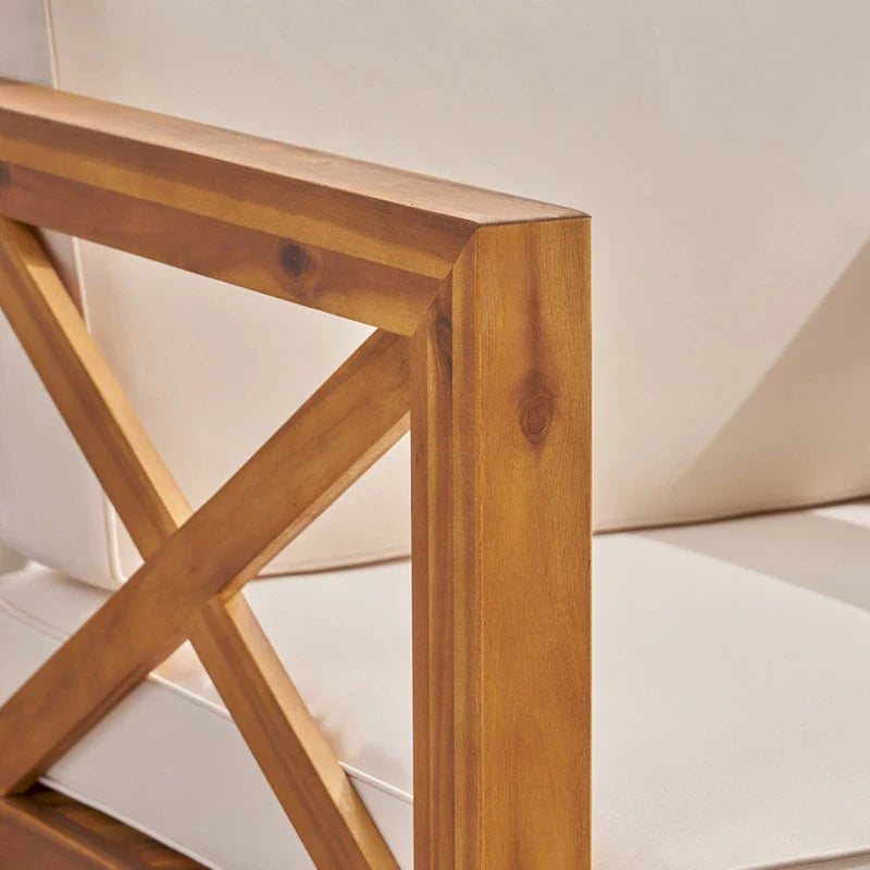 Brava Outdoor Acacia Wood 6-piece Chat Set by Christopher Knight Home