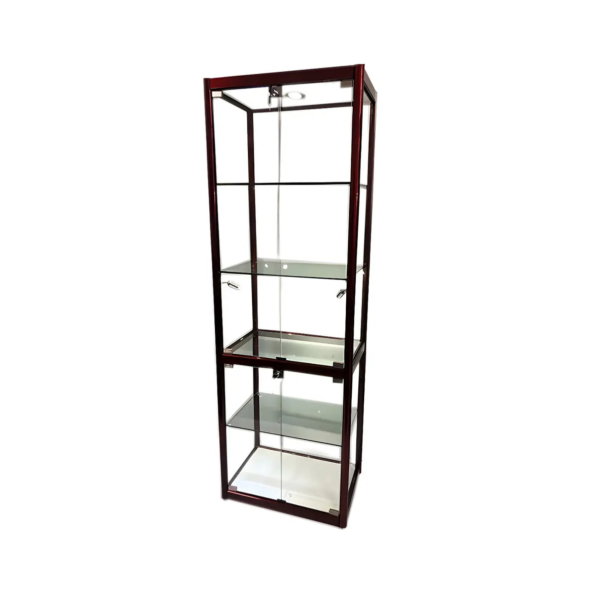 Contemporary Rectangular Black Glass Curio Cabinet