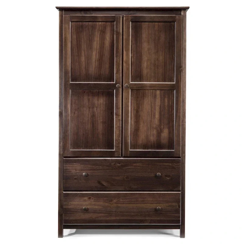 2-Door Solid Wood Armoire - 41x72x22