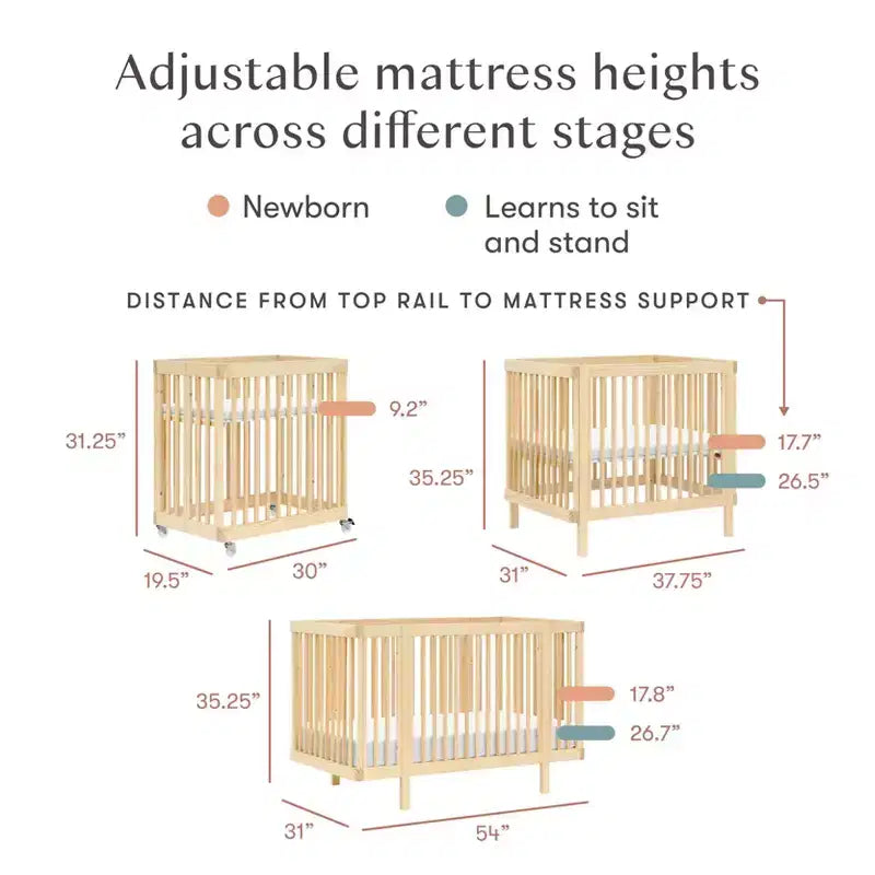 Babyletto Pogo 8-in-1 Convertible Crib with All-Stages Conversion Kits