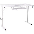 SewingRite SewStation 101 Portable Folding Sewing Table with Steel Legs, White - Perfect for Home, Office and Business